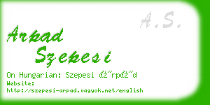 arpad szepesi business card